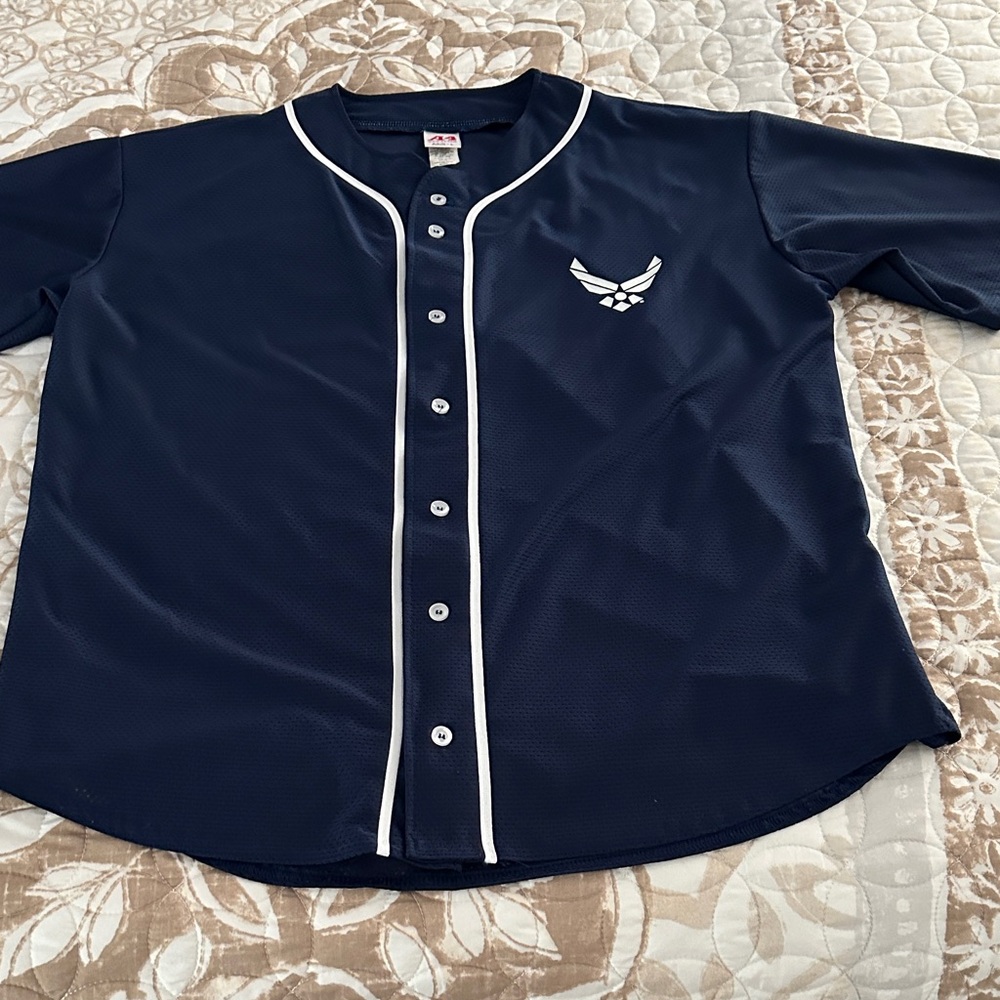 A4 Men’s Air Force Jersey #47 Size Large
